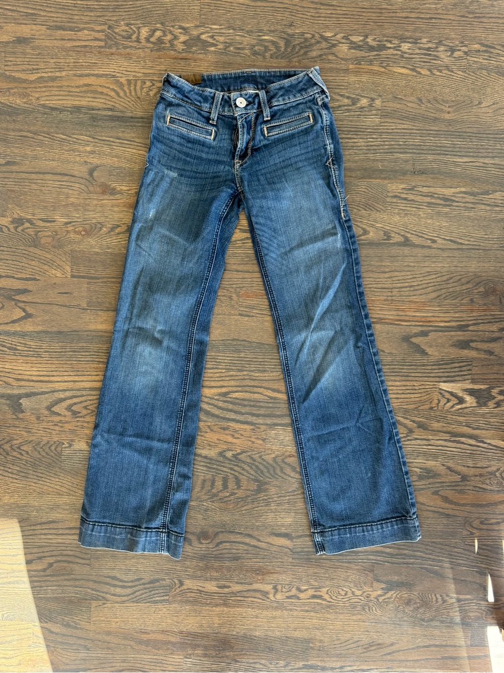 Ariat Dark Blue Flare Jeans with Subtle Fading